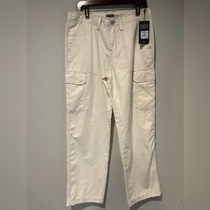 True Religion Men's Cream Cargo Pants